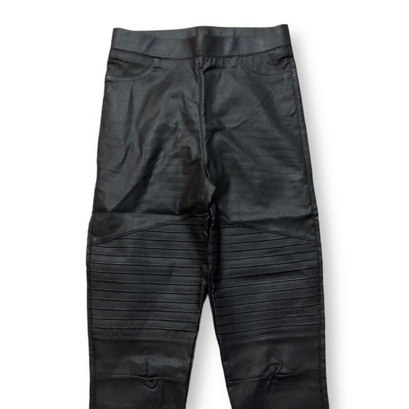 Oober Swank Coated High Waisted Moto Leggings Black Size XS NWOT - Picture 4 of 7